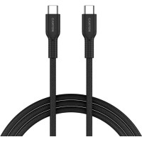 Дата кабель USB-C to USB-C 1.0m OnWire 60CL C-C 60W COLOR Braided 1m Black Canyon (CND-CCAP60AB10B)