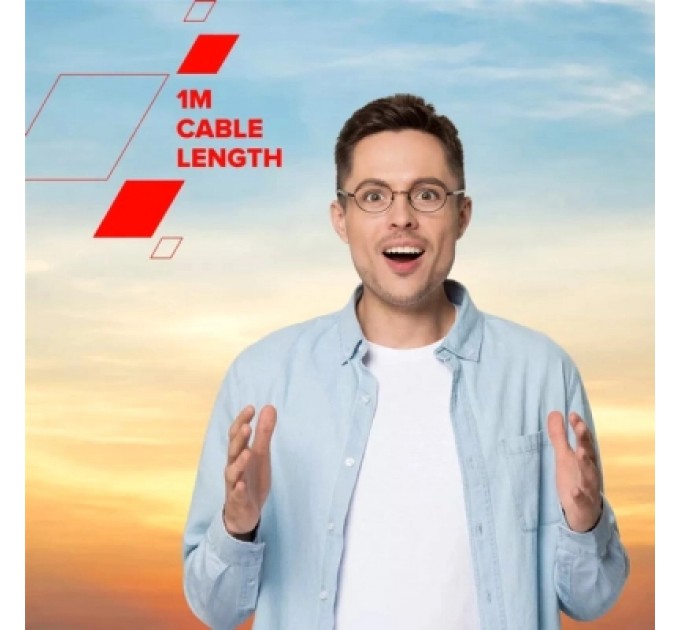 Дата кабель USB-C to USB-C 1.0m OnWire 60CL C-C 60W COLOR Braided 1m Black Canyon (CND-CCAP60AB10B)