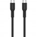 Дата кабель USB-C to USB-C 1.0m OnWire 60CL C-C 60W COLOR Braided 1m Black Canyon (CND-CCAP60AB10B)