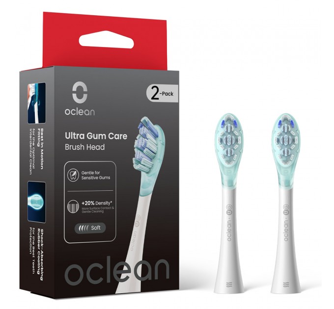 Насадка для зубної електрощітки Oclean Ultra Gum Care White UG03 2 шт (6970810557008)