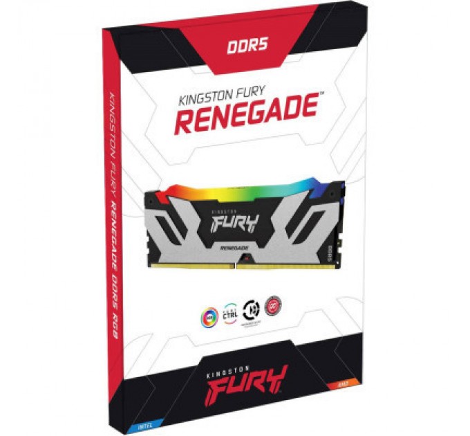 Kingston Fury (ex.HyperX) Модуль пам'яті для комп'ютера DDR5 64GB (2x32GB) 6400 MHz Renegade RGB XMP Kingston Fury (ex.HyperX) (KF564C32RSAK2-64)