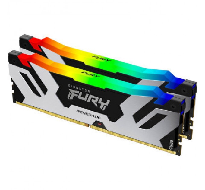 Kingston Fury (ex.HyperX) Модуль пам'яті для комп'ютера DDR5 64GB (2x32GB) 6400 MHz Renegade RGB XMP Kingston Fury (ex.HyperX) (KF564C32RSAK2-64)