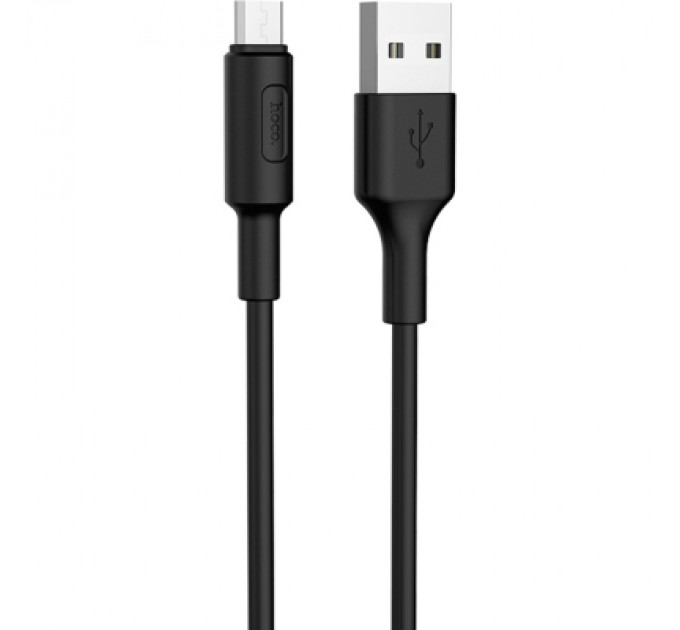 HOCO Дата кабель USB 2.0 AM to Micro 5P 1.0m 2A PVC X25 black HOCO (6957531080121)