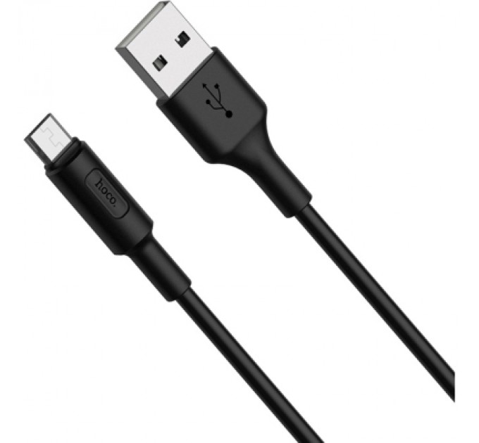 HOCO Дата кабель USB 2.0 AM to Micro 5P 1.0m 2A PVC X25 black HOCO (6957531080121)