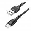 Дата кабель USB 2.0 AM to USB-C 1.0m 3A PVC X83 black HOCO (6931474770905)