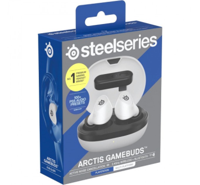 SteelSeries Навушники SteelSeries Arctis GameBuds Bluetooth White (61682)