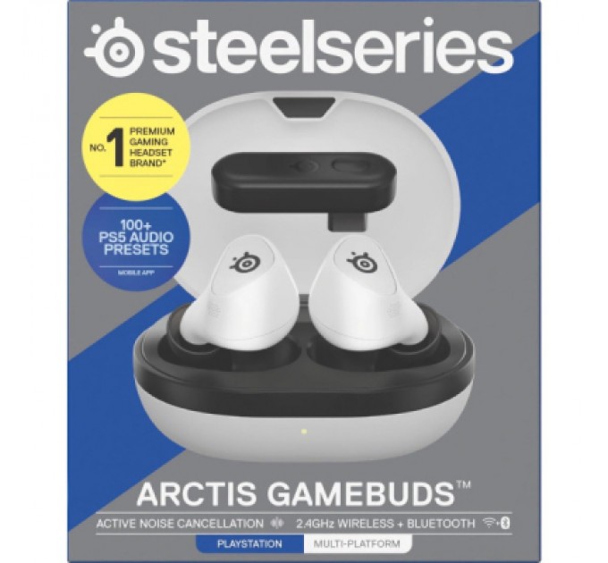 SteelSeries Навушники SteelSeries Arctis GameBuds Bluetooth White (61682)