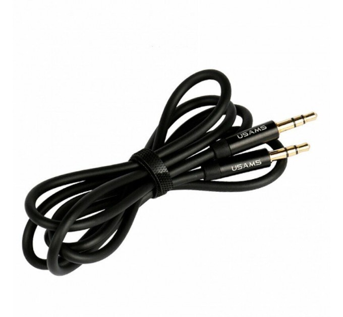 Аудіо-кабель Usams YP-01 3.5 мм - 3.5 мм (M/M), 1 м, Black (YP101)