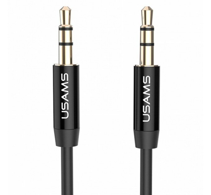 Аудіо-кабель Usams YP-01 3.5 мм - 3.5 мм (M/M), 1 м, Black (YP101)