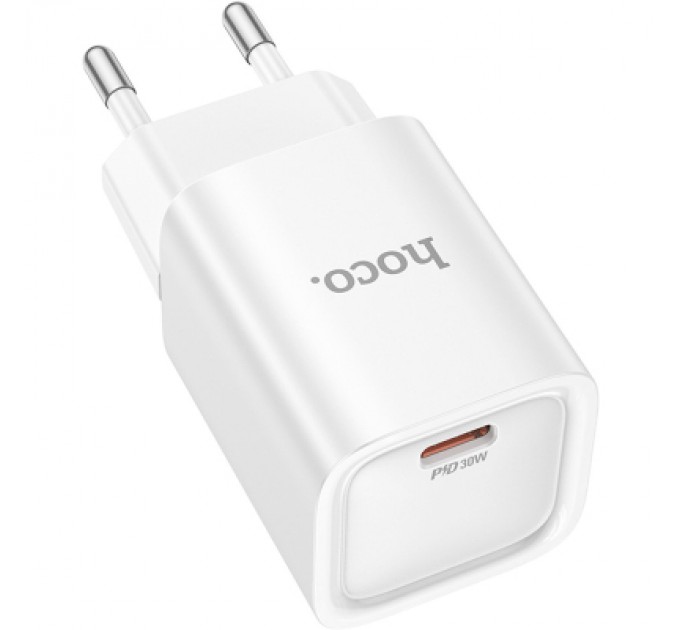 HOCO Зарядний пристрій HOCO C148A Charm USB-C PD30W White (6942007630306)