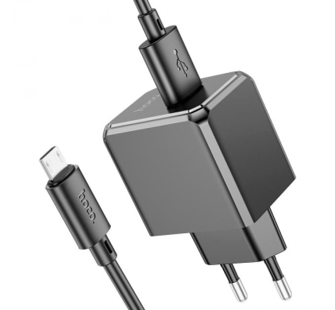 HOCO Зарядний пристрій HOCO CS11A Ocean USB + cable USB to Micro 5P 10.5W Black (6942007603584)