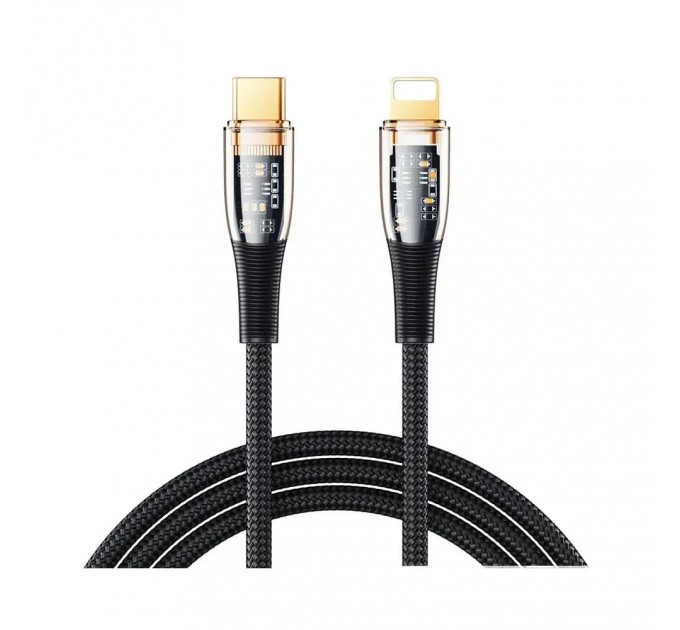 Remax Кабель Remax RC-C061 Explore USB Type-C - Lightning (M/M), 20W, 1.2 м, Black (6954851206712)