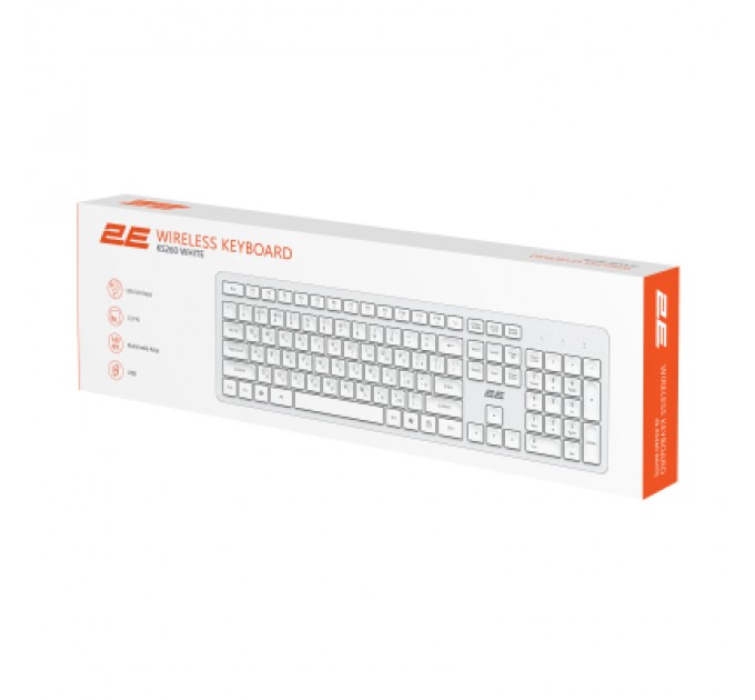 2E Клавіатура 2E KS260 106key Wireless UA White (2E-KS260WWH_UA)