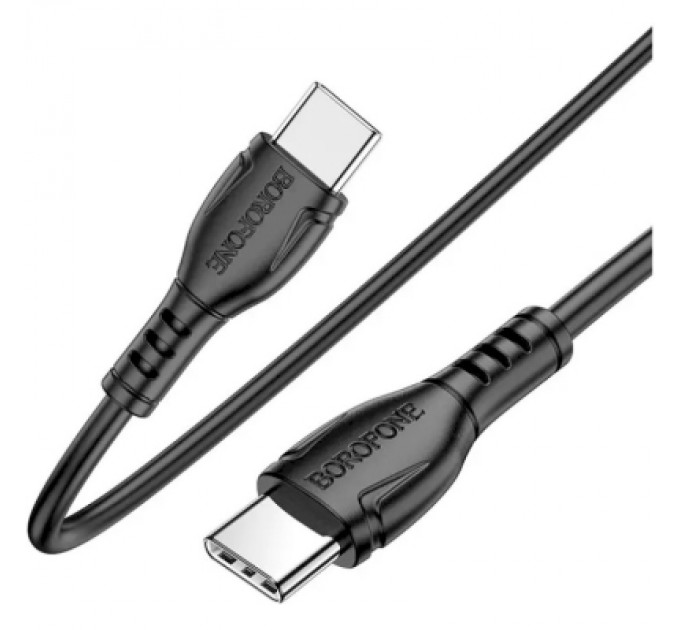 BOROFONE Дата кабель USB-C to USB-C 1.0m 60W Triumph BX51 black BOROFONE (6931474751669)