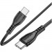 BOROFONE Дата кабель USB-C to USB-C 1.0m 60W Triumph BX51 black BOROFONE (6931474751669)