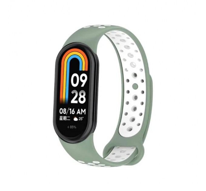 BeCover Ремінець BeCover Vents Style для Xiaomi Mi Smart Band 9 Pine Green White (711988)