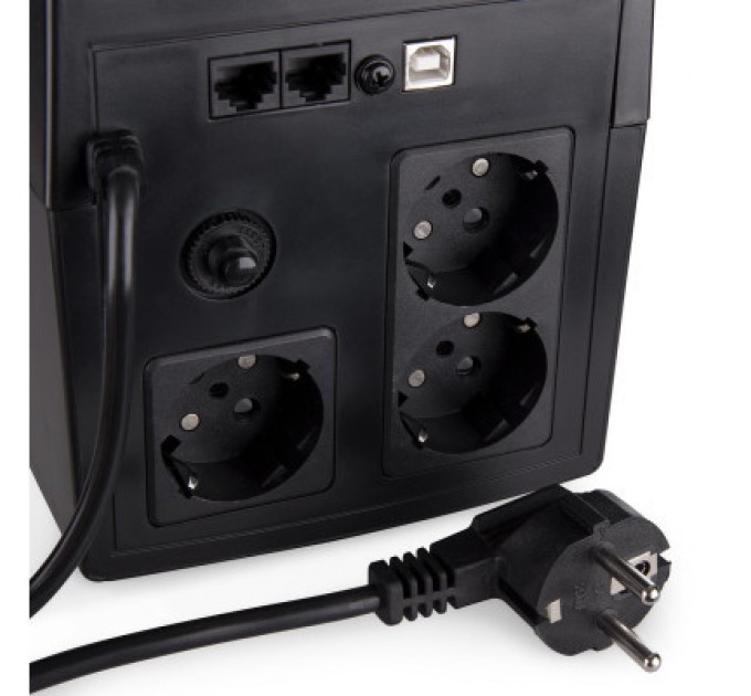 Vinga Пристрій безперебійного живлення Vinga LED 1500VA plastic case with USB (VPE-1500PU)