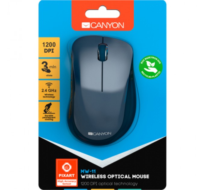 Canyon Мишка Canyon MW-11 Wireless Pixart Blue (CNE-CMSW11BL)