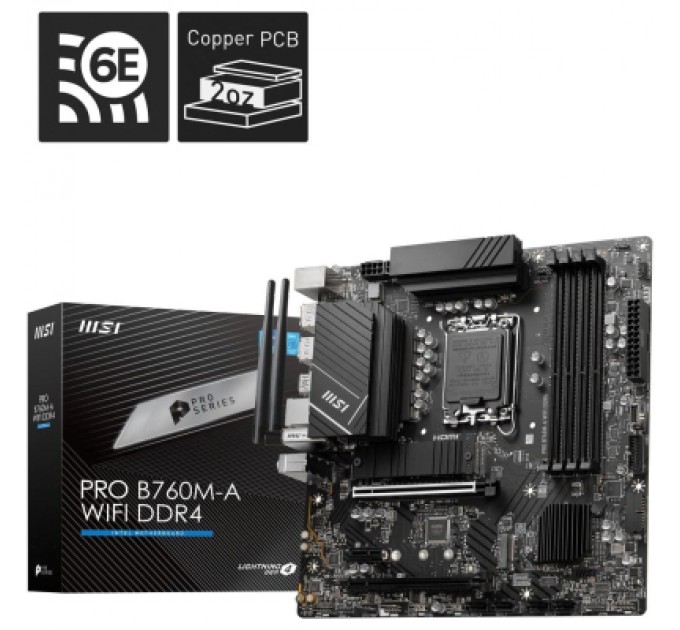 MSI Материнська плата MSI PRO B760M-A WIFI DDR4