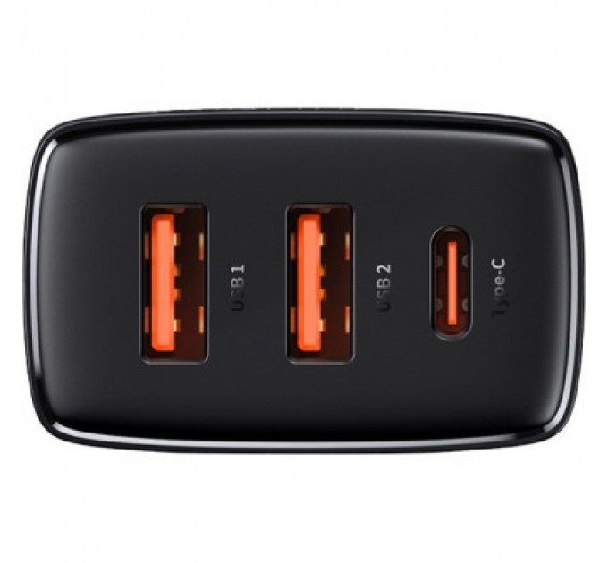 Baseus Зарядний пристрій Baseus Compact Quick Charger 2U+C (CCXJ-E01)