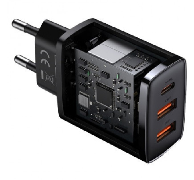 Baseus Зарядний пристрій Baseus Compact Quick Charger 2U+C (CCXJ-E01)