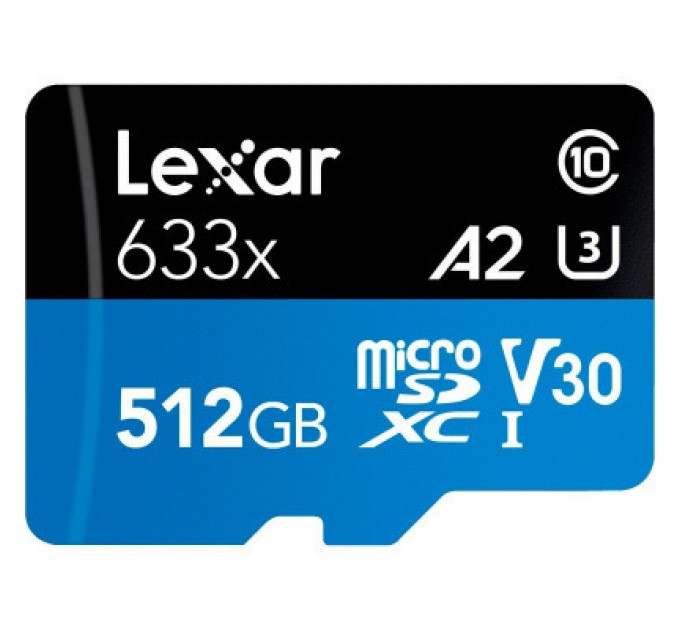 Карта пам'яті Lexar 512GB microSDXC class 10 UHS-I 633x (LSDMI512BB633A)