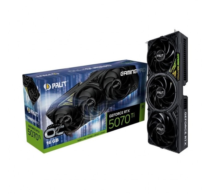 Palit Відеокарта GF RTX 5070 Ti 16GB GDDR7 GamingPro OC V1 Palit (NE7507TS19T2-GB2031Y)