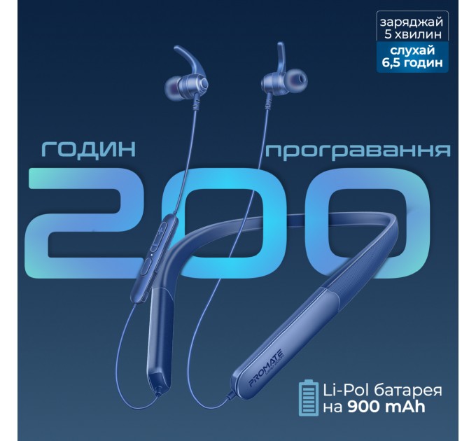 Promate Bluetooth-гарнітура Promate Leap-200H Blue
