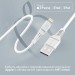 Promate Кабель Promate USB - Lightning (M/M), 2.4 A, 1.2 м, PowerLine-Ai120 White