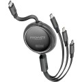 Promate Кабель Promate USB Type-C - USB Type-C Lightning microUSB (M/M), 3A, 60W, 1.1 м, Black (triocord-r.black)