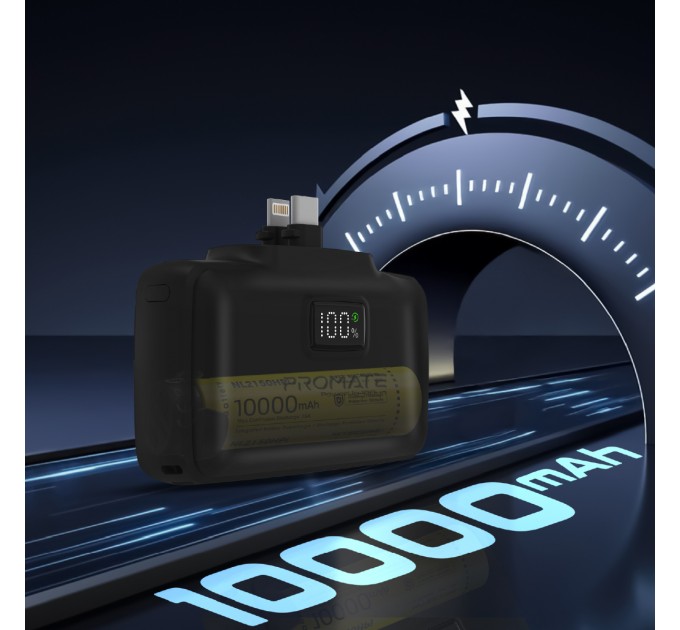Promate Універсальна мобільна батарея Promate PowerUp-10Duo 10000mAh 20W Black