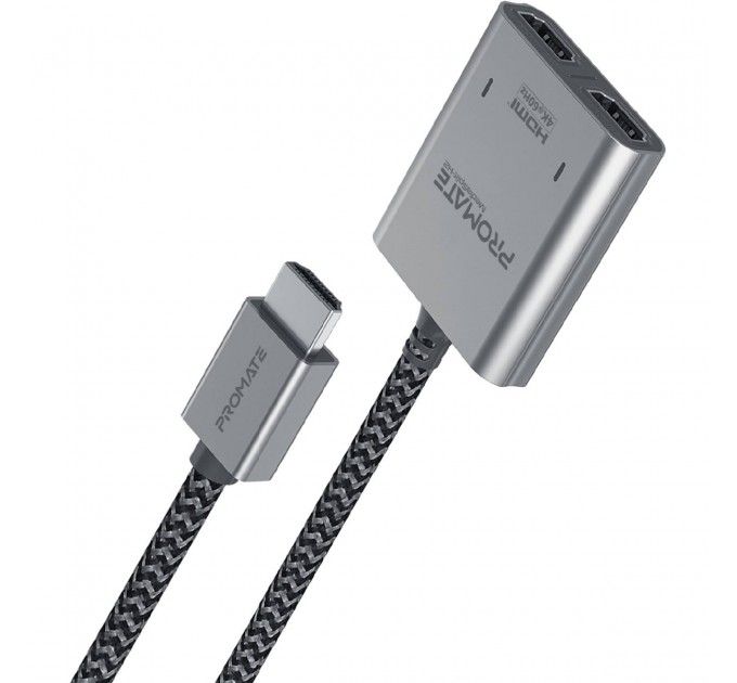 Promate Адаптер Promate HDMI - 2xHDMI (M/F) 1 м Black (mediasplit-h2.black)