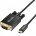 Кабель мультимедійний USB-C to VGA 1.8m FHD60Hz black Choetech (XCV-1801-BK)