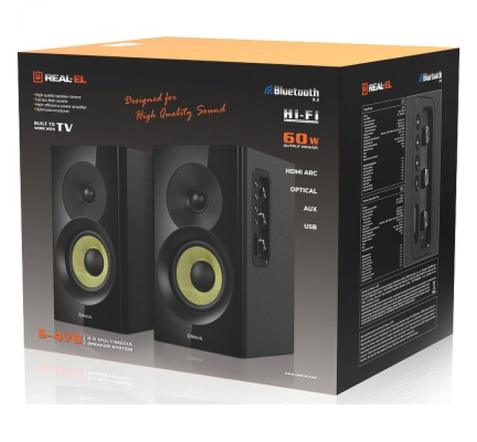 REAL-EL Акустична система REAL-EL S-470 Black (EL121200018)