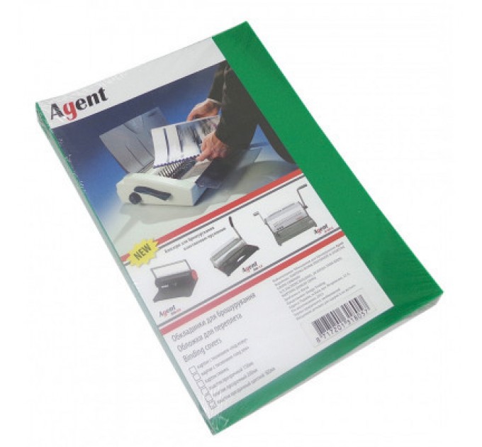 Agent Обкладинка для палітурки Agent пласт. А4 180 асорті, уп/100 (1510486)