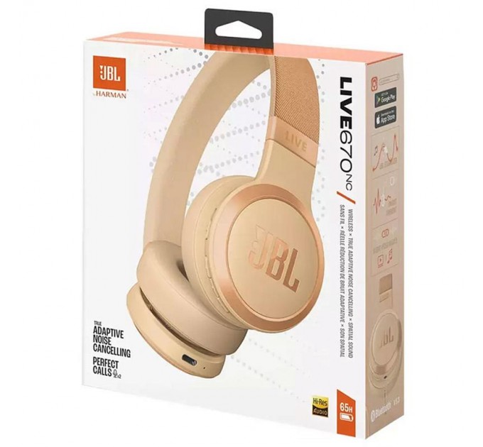 JBL Bluetooth-гарнітура JBL Live 670NC Sandstone (JBLLIVE670NCSAT)