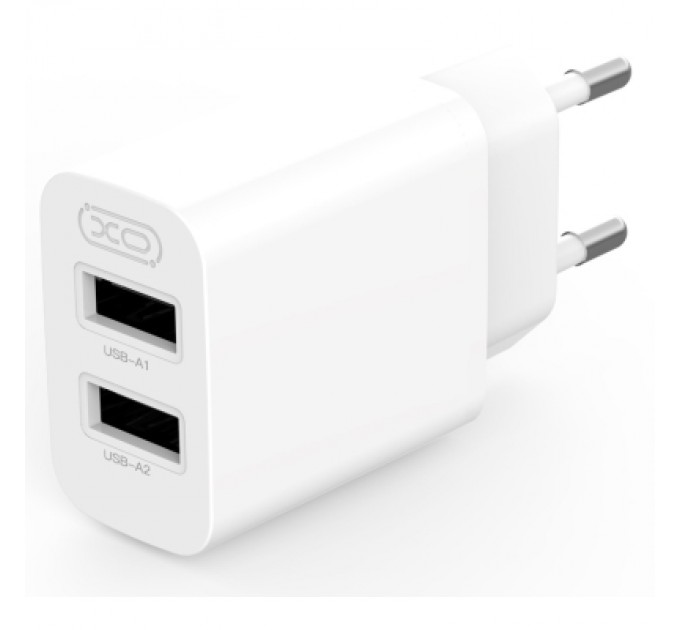 XO Зарядний пристрій XO L109 12W 2xUSB-A White (L109_White)