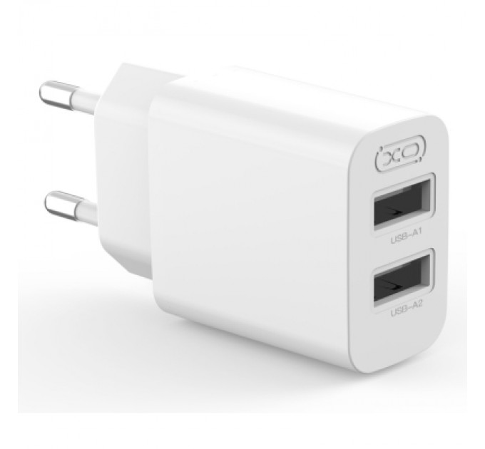 XO Зарядний пристрій XO L109 12W 2xUSB-A White (L109_White)