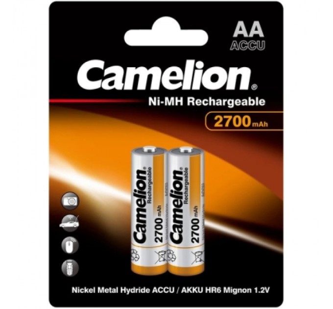 Акумулятор Camelion AA 2700 mAh Ni-MH * 2 HR6 BP2 (NH-AA2700BC2)