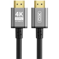 Кабель мультимедійний HDMI to HDMI 3.0m v2.0 black XO (GB017A-HDMI.tranish)
