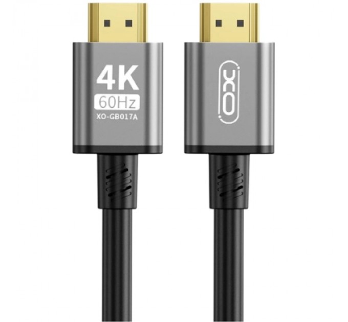 XO Кабель мультимедійний HDMI to HDMI 3.0m v2.0 black XO (GB017A-HDMI.tranish)