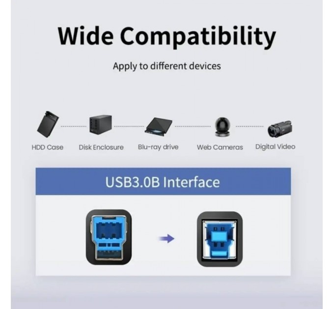 Кабель для принтера Cabletime USB - USB Type-B (M/M), 2 м, Black (CA12L)