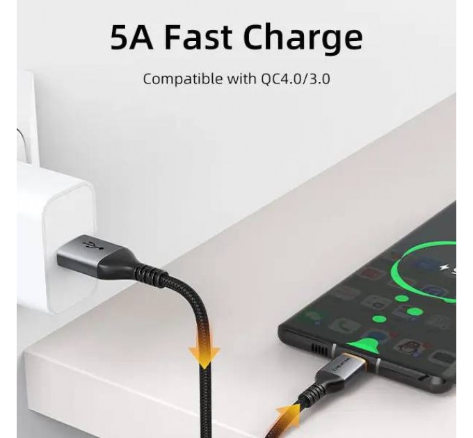 Кабель Cabletime USB Type-C - USB (M/M), 2 м, Black (CA50L)