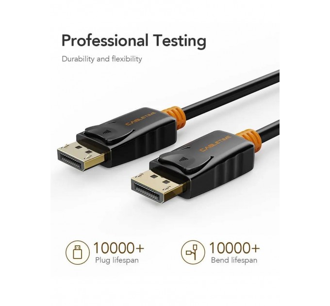 Кабель Cabletime DisplayPort - DisplayPort V 1.2 (M/M), 1.8 м Black (CD21K)