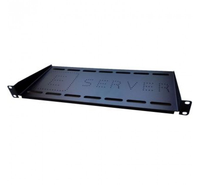 Полка 19" Eserver 1U глуб. 300мм, цвет черный (PK-1U-300-B)