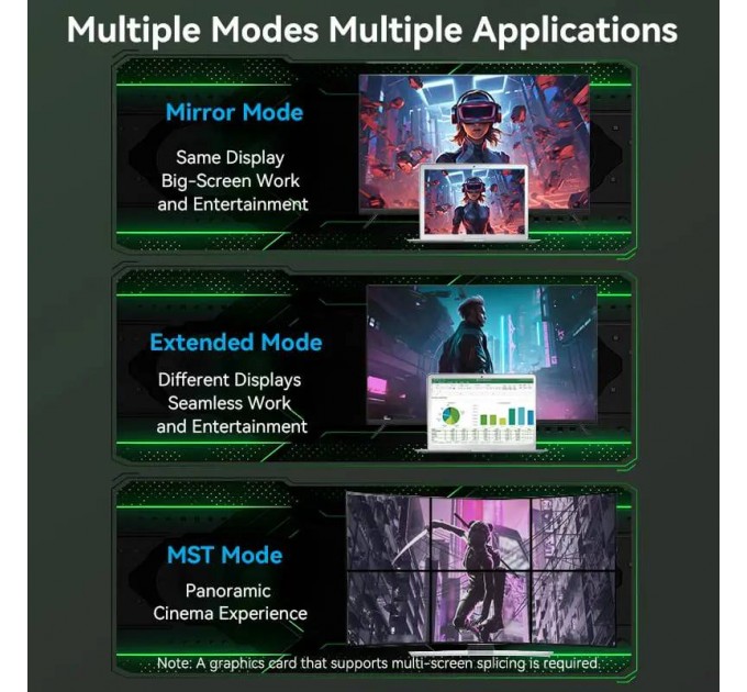 Кабель Vention HDMI - HDMI V 2.1 (M/M), 1,5 м, Green (ALOGG)