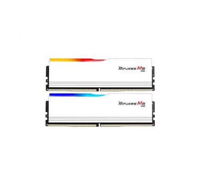 Модуль пам'яті для комп'ютера DDR5 32GB (2x16GB) 6400 MHz Ripjaws M5 RGB Matte White G.Skill (F5-6400J3648F16GX2-RM5RW)