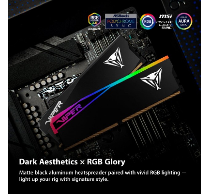 Patriot Модуль пам'яті для комп'ютера DDR5 64GB (2x32GB) 6000 MHz Viper Elite 5 Ultra RGB Patriot (VEUR564G6028K)