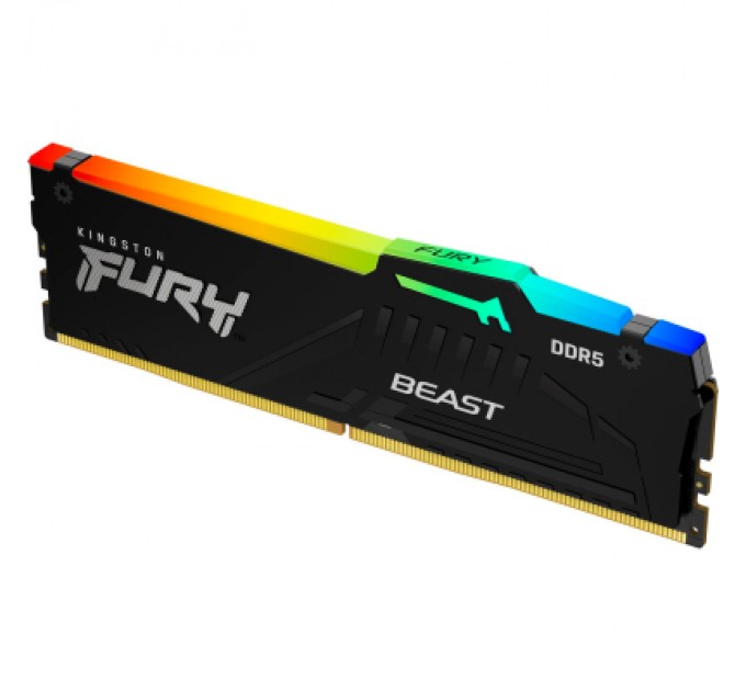 Kingston Fury (ex.HyperX) Модуль пам'яті для комп'ютера DDR5 32GB 5600 MHz Beast RGB Black Kingston Fury (ex.HyperX) (KF556C36BBE2A-32)