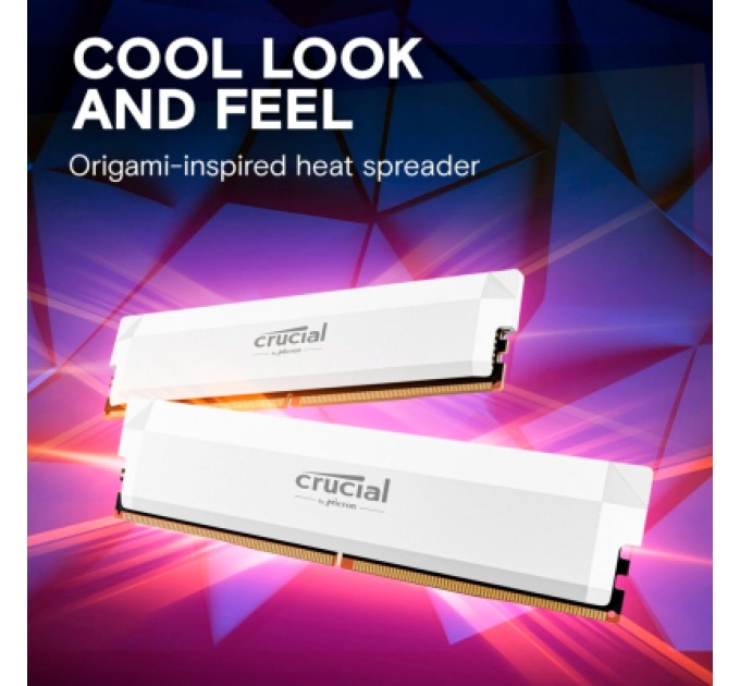 Модуль пам'яті для комп'ютера DDR5 16GB 6400 MHz Pro Overclocking White Micron (CP16G64C38U5W)